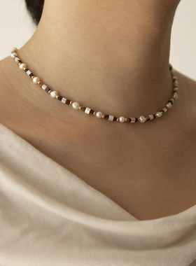 叙光法式小众设计高级感天然珍珠项链女气质锁骨链冷淡风优雅颈链