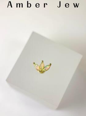 AmberJew澳宝睡觉可戴耳钉炫彩