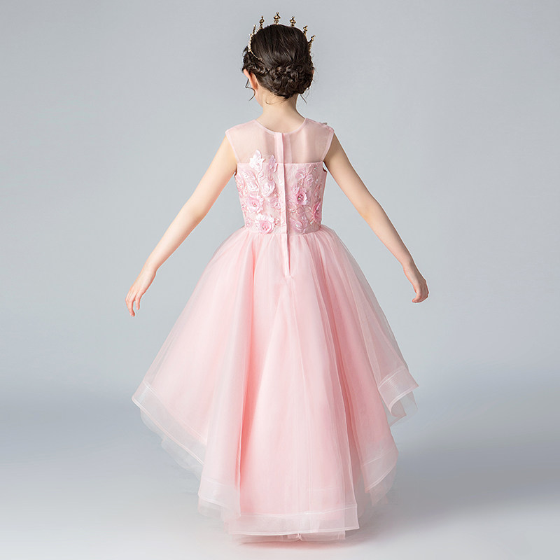 粉色公主裙女童生日走q秀小女孩花童婚礼主持人儿童钢琴演出服演,淘宝优惠券,粉丝福利购,淘宝优惠卷