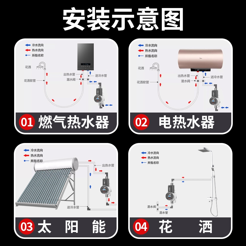 Minlei 24v DC permanent magnet variable frequency tap water booster pump household fully automatic water heater solar booster pump