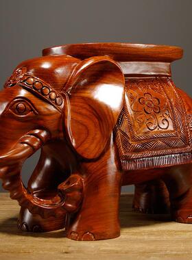 花梨实木质雕换鞋凳子工艺品摆件家居客厅玄关办公室开业乔迁