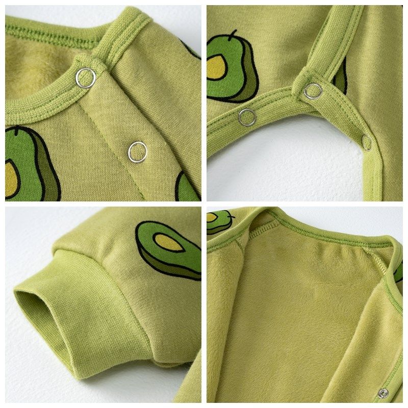 婴儿连体衣冬季加绒加厚保暖男女宝宝爬服秋冬幼儿衣服牛油果睡衣,淘宝优惠券,粉丝福利购,淘宝优惠卷