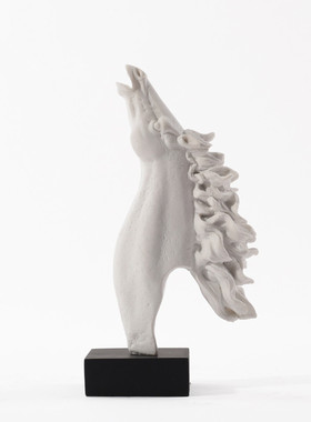 新中式抽象镂空马摆件家居客厅酒柜博古架玄关样板间办公室装饰品