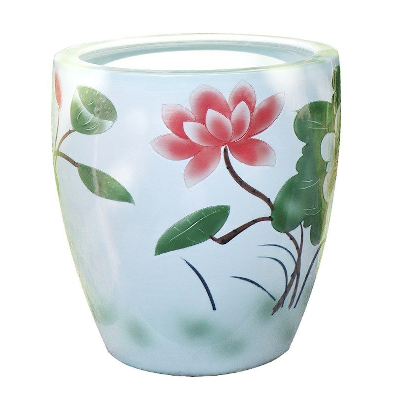 景德镇陶瓷器鱼缸养鱼花盆睡莲荷花缸金鱼家用超高中式花盆树盆,淘宝优惠券,粉丝福利购,淘宝优惠卷