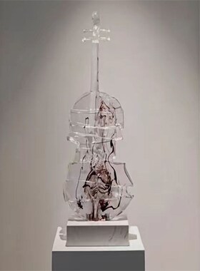 轻奢高级感小提琴艺术摆件高档客厅玄关电视柜样板房软装饰品雕塑