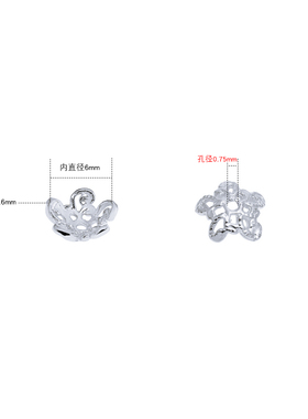 花托洮俪925纯银花瓣隔片