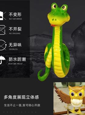 户外树脂工艺品摆件公园游乐场玻璃钢雕塑卡通公仔公园景观雕塑