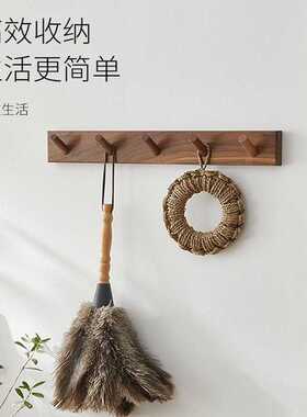 北欧现代简约进门玄关墙上挂钩挂衣架承重门后试衣间实木挂衣钩