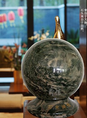 鼎信石业华安玉九龙璧玉石雕刻深绿色工艺品圆形时来运转装饰