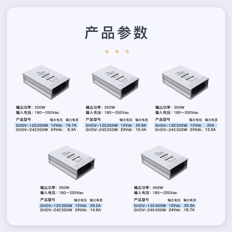led防雨电源12V24V户外400W广告招牌发光字led电源变压器开关电源 - 图1