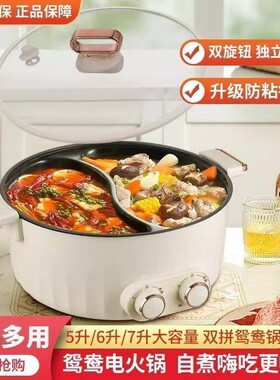 德国正品新款鸳鸯电火锅家用多功能一体式双控鸳鸯锅大功率电热锅