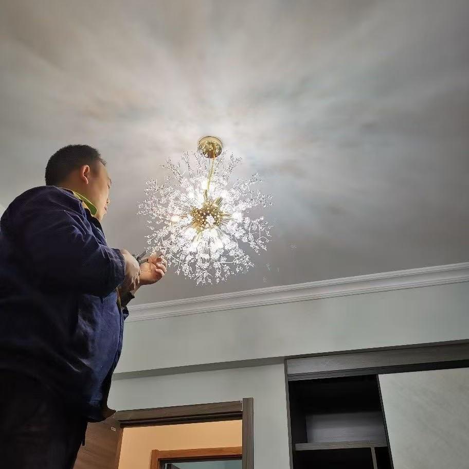 北欧现代蒲公英吊灯个性餐厅吧台服装店卧室客厅简约创意水晶吊灯 - 图1