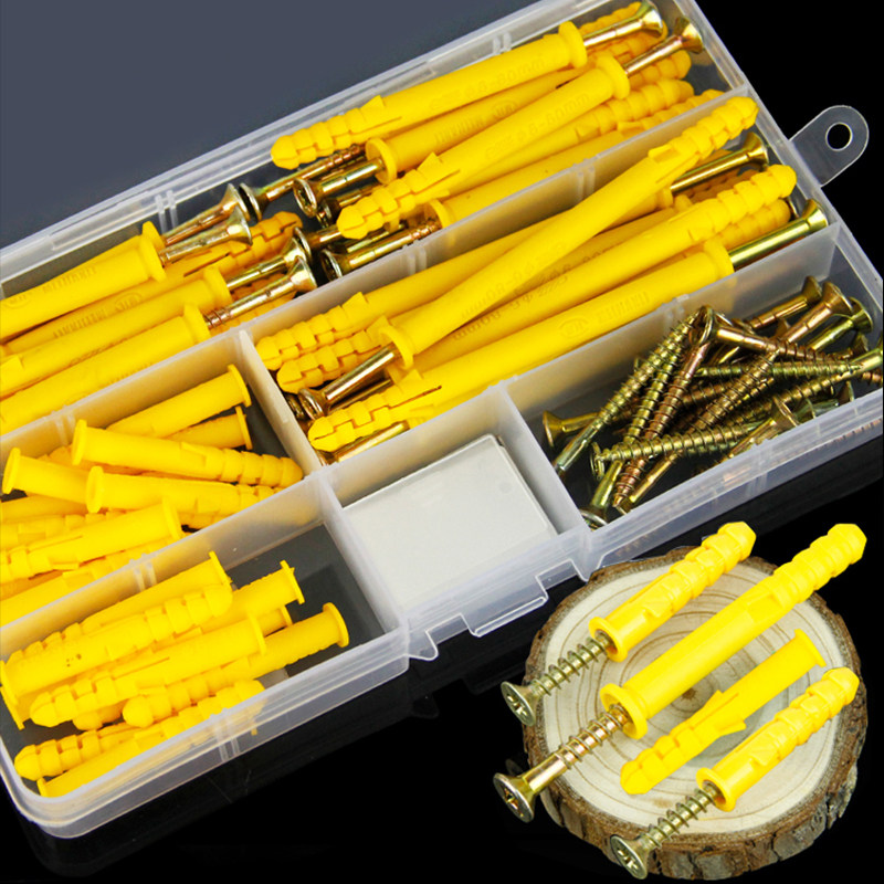 M6M8小黄鱼塑料膨胀螺丝/涨栓胶塞套装膨胀管配自攻螺丝钉304拉爆,淘宝优惠券,粉丝福利购,淘宝优惠卷