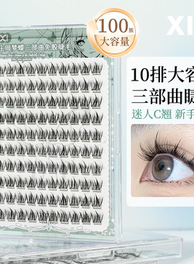 xixi庄周梦蝶三部曲免胶睫毛自然卷翘温和初学者易上手学生平价
