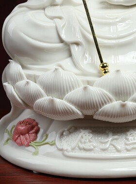 戴玉堂陶瓷德化白瓷地藏王佛像 客厅装饰家用平安中式艺术品摆饰
