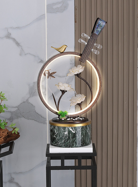 招财流水摆件中式循环水客厅生财创意家居水景办公室桌面开业礼品