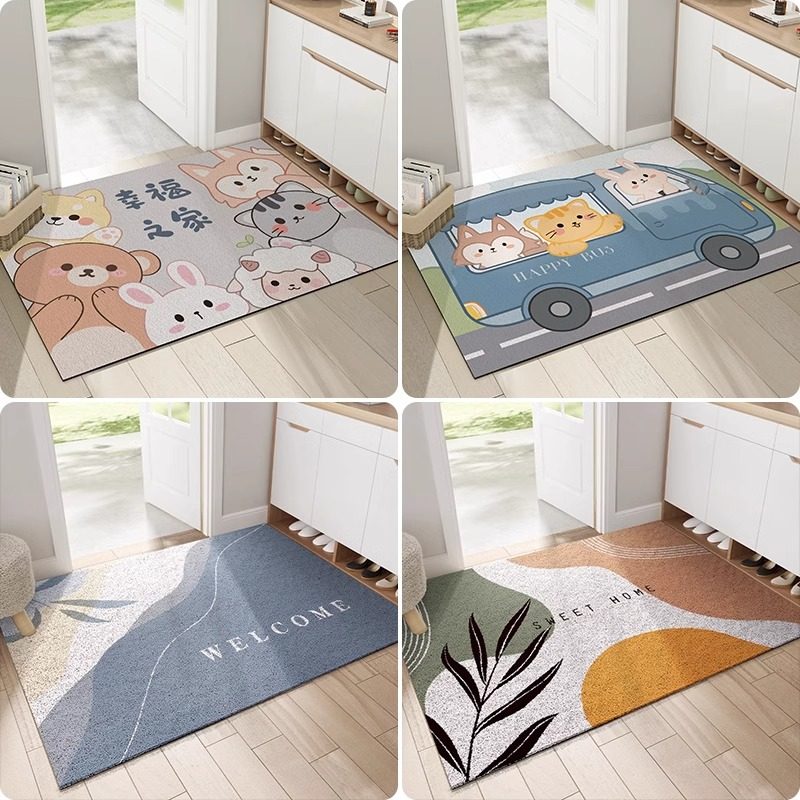 卡通丝圈地垫进门家用玄关防滑门垫入户门地毯大门口踩脚垫可剪裁,淘宝优惠券,粉丝福利购,淘宝优惠卷
