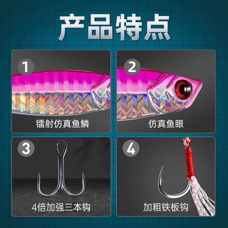 远投小铁板双钩飘落铁板翘嘴鲈鱼鲅鱼假饵淡水远投小铁板夜路亚饵,淘宝优惠券,粉丝福利购,淘宝优惠卷
