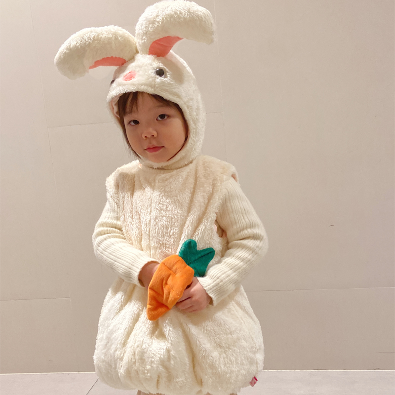 六一儿童演出服兔子衣服幼儿园动物女宝宝小白兔cosplay表演服装