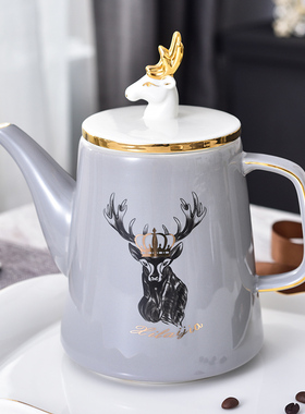 陶瓷欧式客厅g茶几摆件结婚礼物新婚礼物家居饰品水杯水具茶壶套