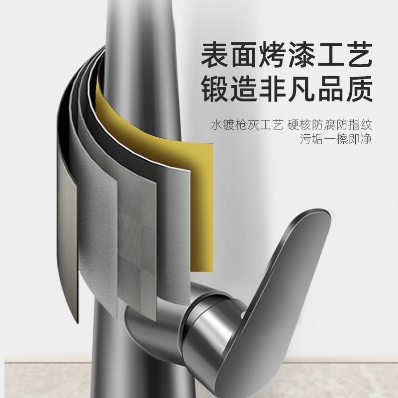 厨房龙头冷热水抽拉式全铜龙头家用防溅洗碗池洗菜水槽伸缩旋转,淘宝优惠券,粉丝福利购,淘宝优惠卷