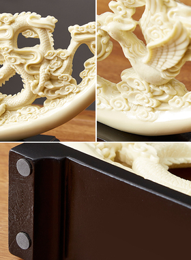 新中式客厅摆件玄关博古架酒柜轻奢家居饰品领导办公室高档艺术品