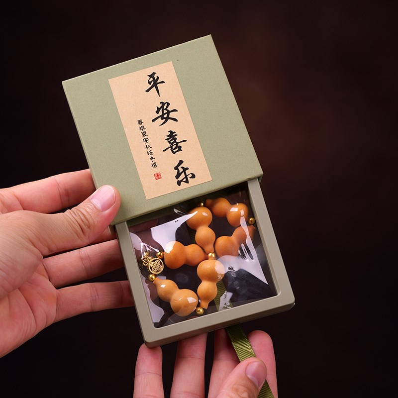 藏式手绳手工编织天然小葫芦草里金男款情侣手链古风中式女生手串 - 图2