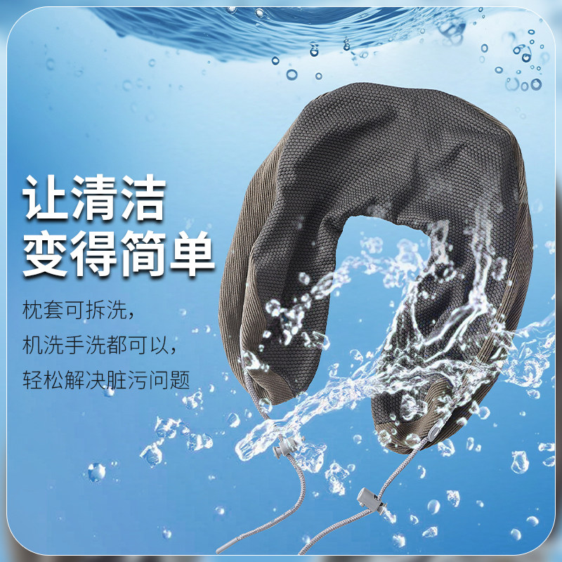 Wihhc记忆棉旅行U型枕飞机高铁坐车护颈脖枕新款驼峰透气u形枕头