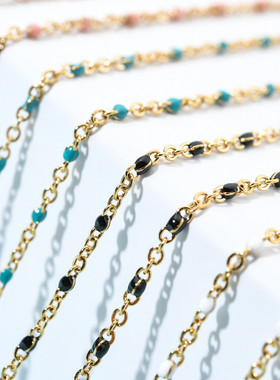 2024Stainless Steel Bracelets for Women Cute Enamel Necklace