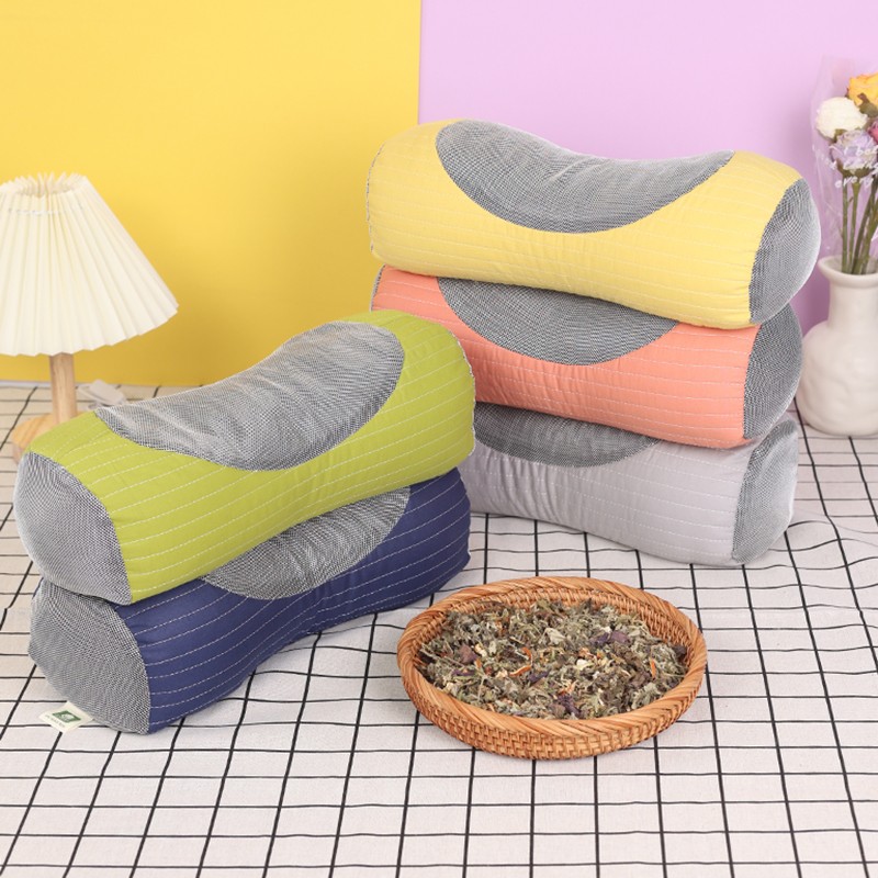 【采棉人】枕头护颈花草枕芯面料颈椎曲线睡眠手工荞麦枕透气枕 - 图1