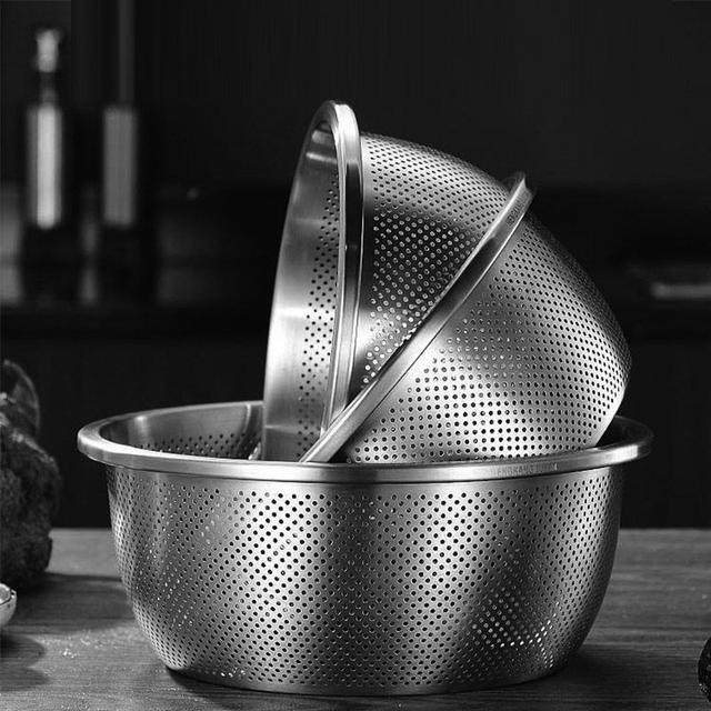 加深加厚304不锈钢米筛漏盆洗菜盆沥水盆水果沥水篮子厨房淘米盆,淘宝优惠券,粉丝福利购,淘宝优惠卷