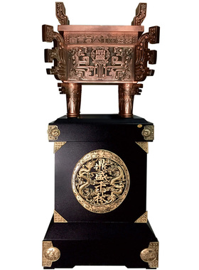 工艺品鼎办公室大型落地鼎摆件乔迁开业礼品校庆礼品酒店大厅摆件