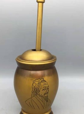 黄铜捣药罐碓对窝研磨中草药用品捣蒜器华佗捣碎器家居工艺品摆件
