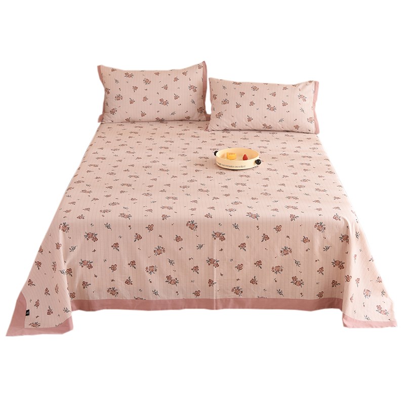 A类加厚款100全棉磨毛床单单件1.2单人1.5米双人纯棉被单子三件套 - 图0