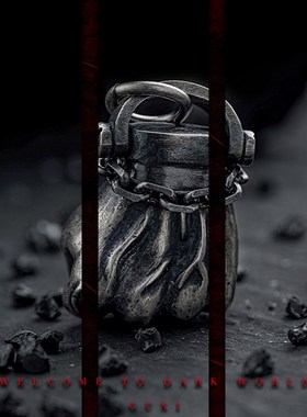 GUXI【守护之力】暗黑复古吊坠 925银项链男高级感送男友生日礼物