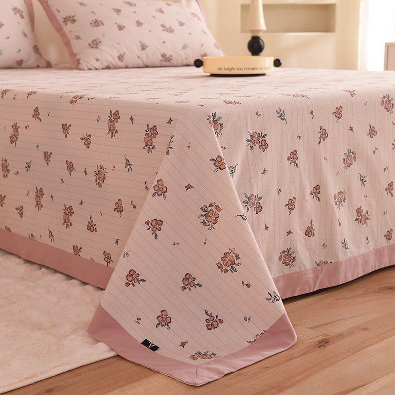 A类加厚款100全棉磨毛床单单件1.2单人1.5米双人纯棉被单子三件套 - 图2