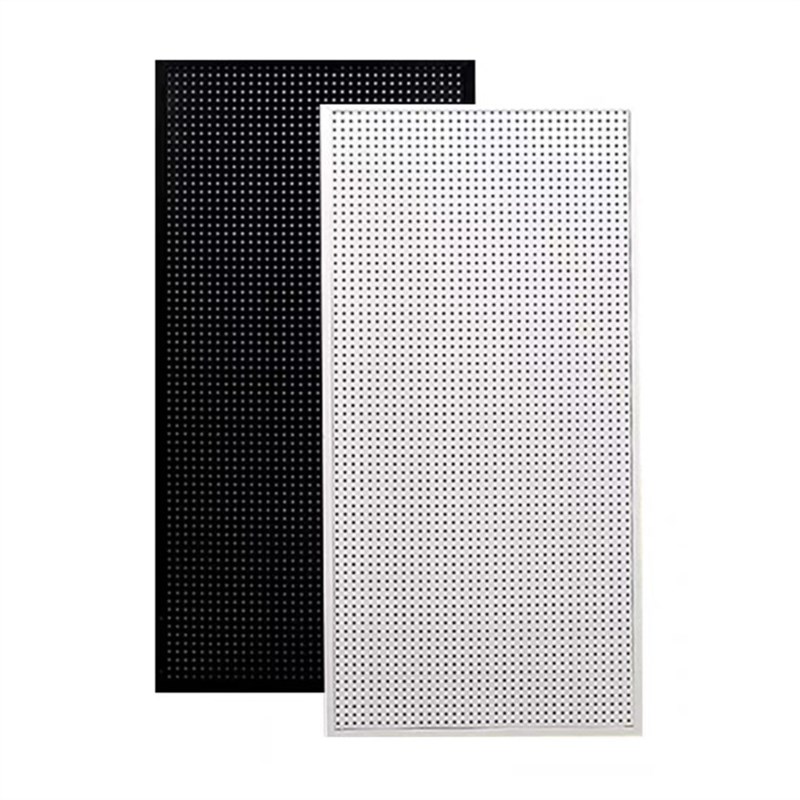 Hole board background wall custom iron mesh board round hole hanging board thickened color wall display rack kitchen storage shelf
