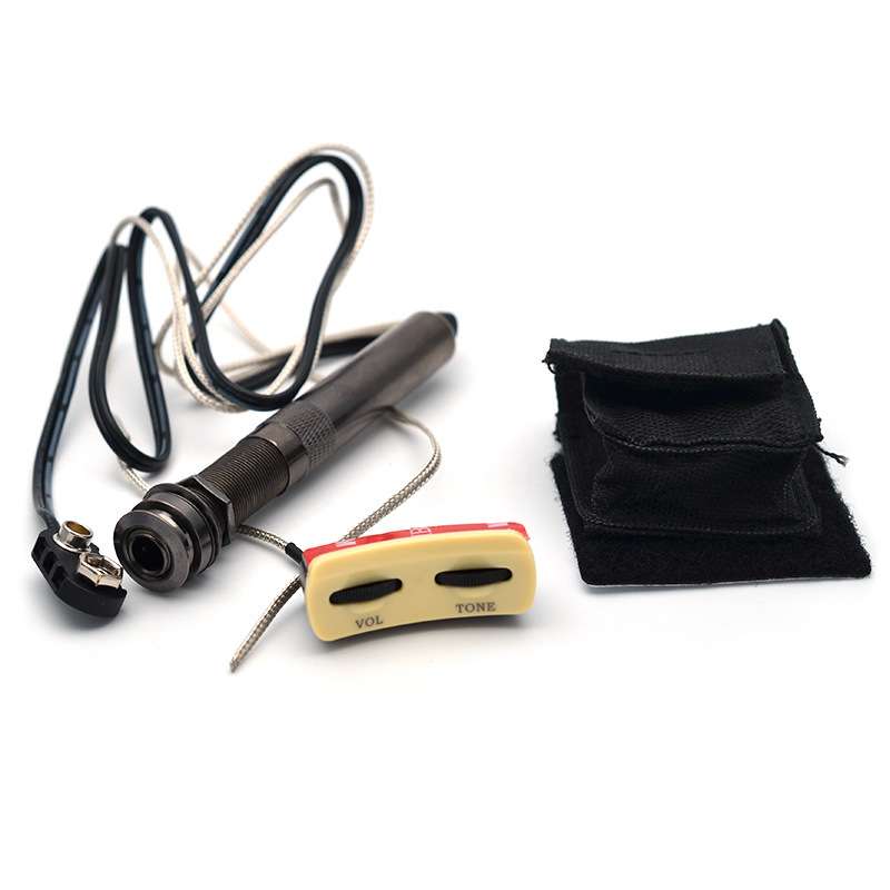 民谣吉他笔管型尾钉拾音器主动拾音器可调节音量音色演出拾音器 - 图3