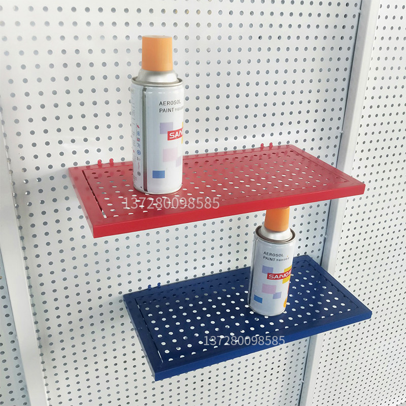 Perforated board shelf hanging board, upper wall perforated board, perforated board partition, porous board, small shelf, pallet bracket