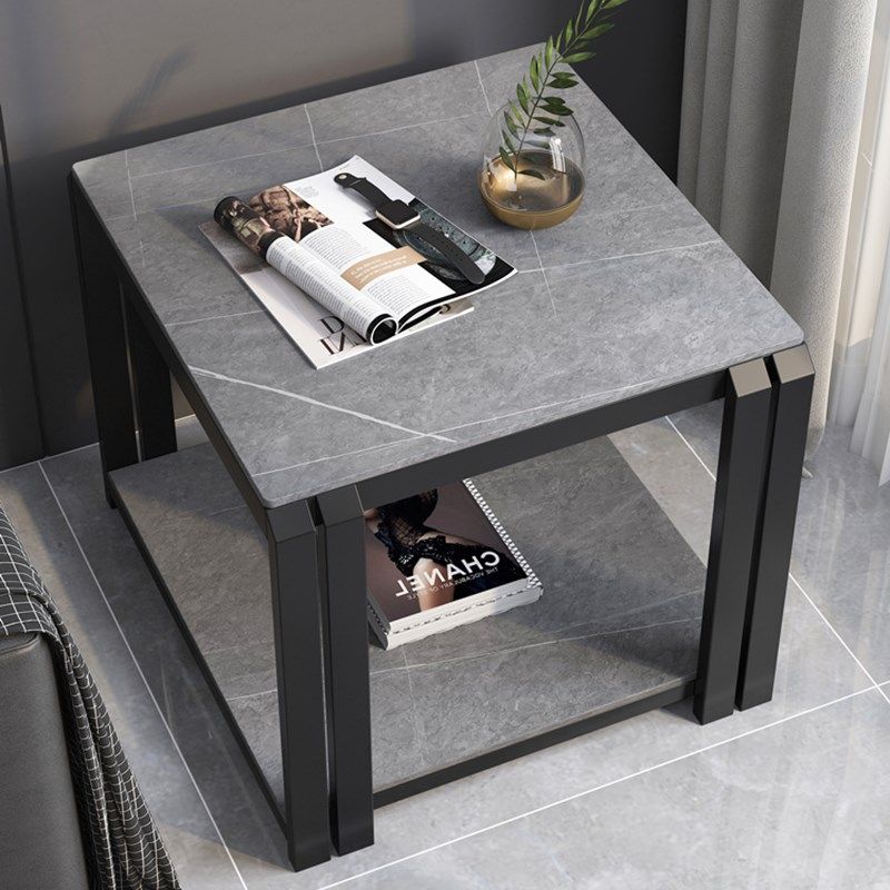 岩板方形边几客厅小桌子茶几简约家用酒店摆件边桌小方桌铁艺角几,淘宝优惠券,粉丝福利购,淘宝优惠卷