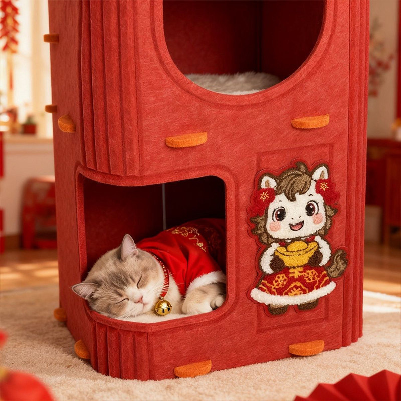 猫窝多层四季通用猫爬架猫树一体抓板封闭式猫屋猫咪树洞家用双层,淘宝优惠券,粉丝福利购,淘宝优惠卷