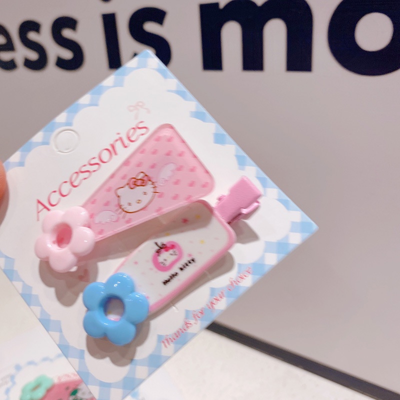 HD8470A025甜美可爱三角形kt猫发夹卡通少女百搭碎发侧边刘海夹女 - 图2