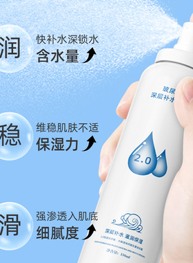 玻尿酸深层补水喷雾小白瓶