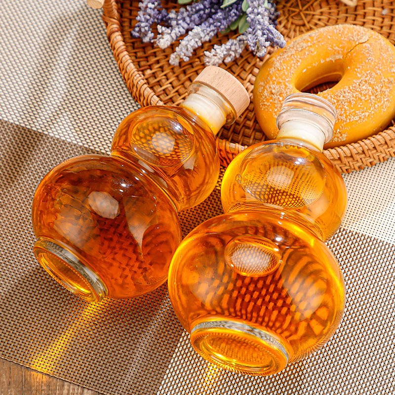 New creative gourd glass wine bottle home brewed wine glass bottle sealed white wine fruit wine wine bottle