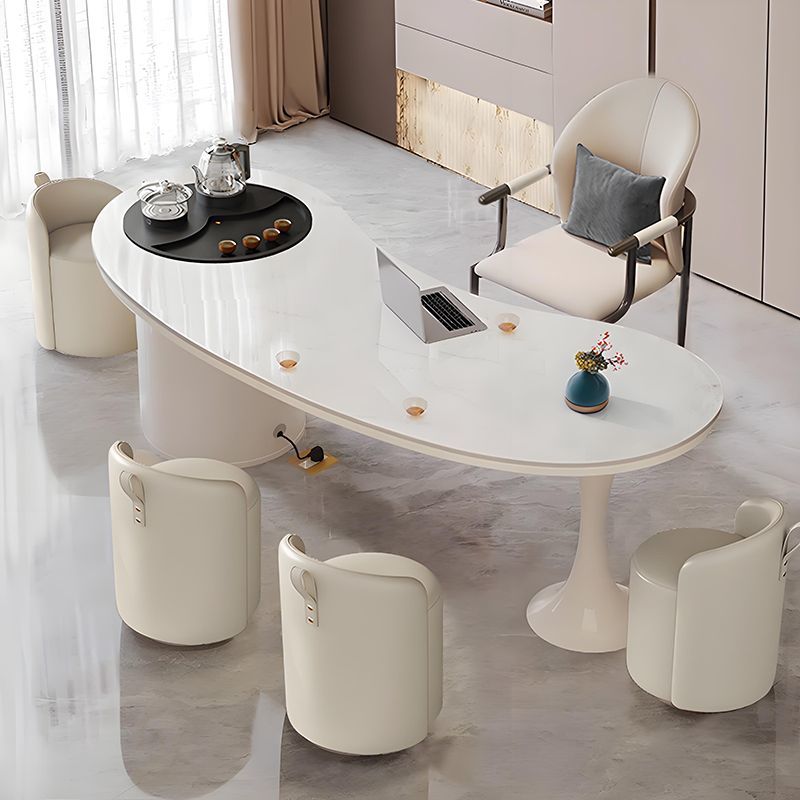 轻奢岩板泡茶台小户型阳台泡茶桌椅组合家用客厅泡茶几烧水壶一体 - 图2