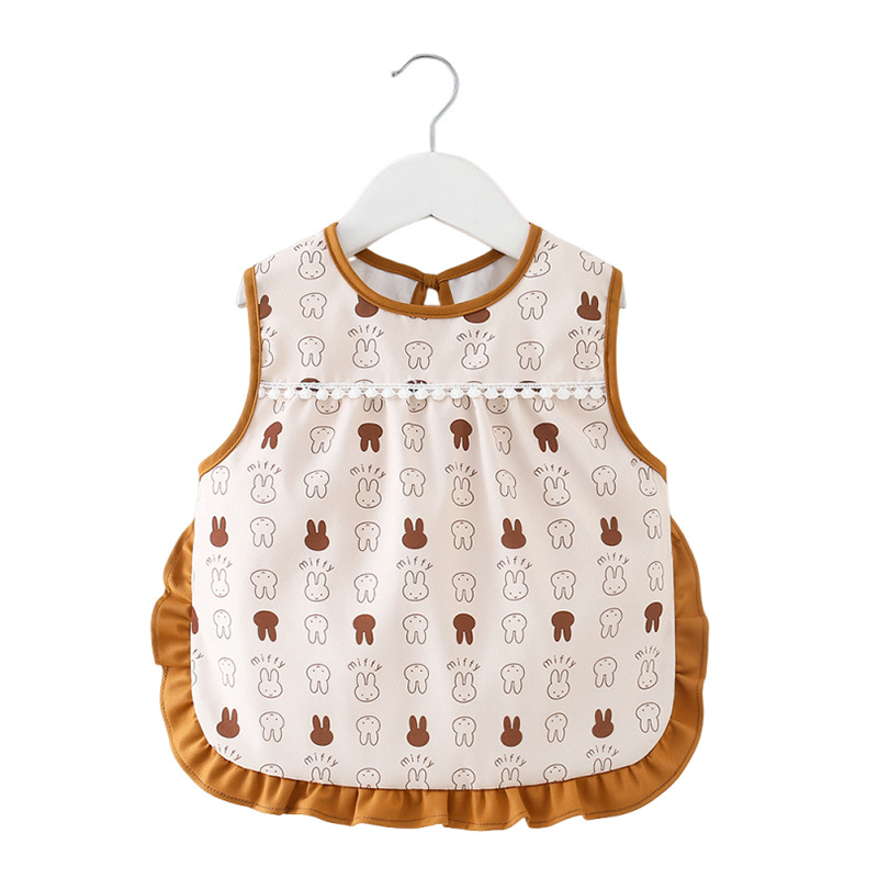 Children's eating bibs are waterproof and anti-dirty, sleeveless feeding pockets, autumn and winter thin children's babies, male and female babies