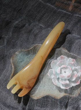 蜜蜡五爪点穴刮痧按摩器头部通经络身体手臂腿足底穴位按压拔筋棒