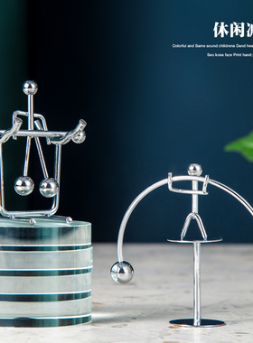 迷你小巧平衡小铁人摇摆不倒翁桌面摆件创意益智减压玩具男孩礼物