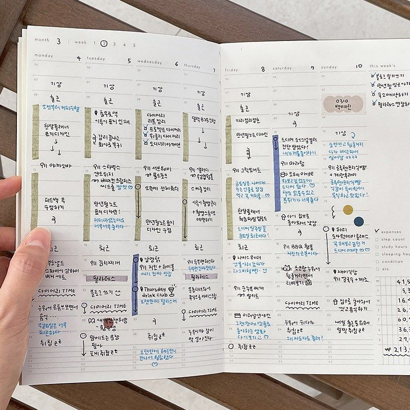 韩国Be on D手持便携万年历时间轴周计划本手帐日程本子6个月/1年,淘宝优惠券,粉丝福利购,淘宝优惠卷