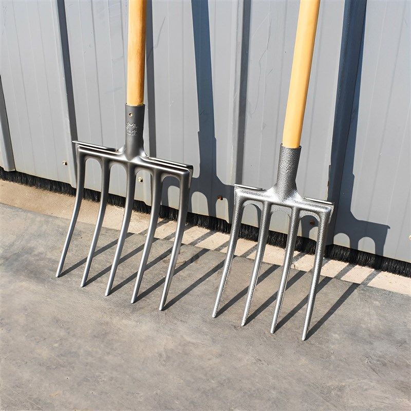 农用锰钢四齿叉子翻地挖土铁锹叉加厚粪叉挖葱姜工具开荒松土农具,淘宝优惠券,粉丝福利购,淘宝优惠卷